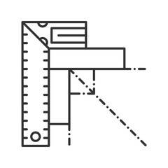 Set square linear icon