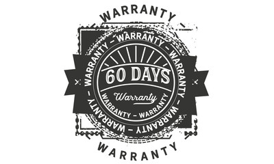 60 days warranty icon stamp