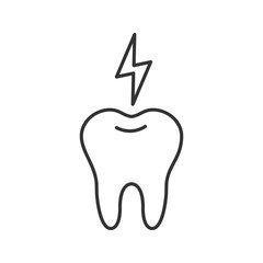 Toothache linear icon