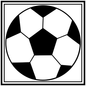 Soccer ball in a frame
