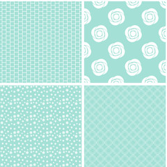Baby different retro seamless patterns.