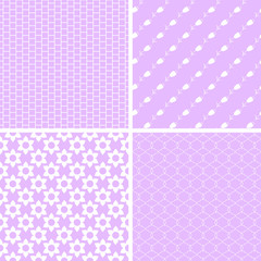 Vector set of geometric ornamental patterns