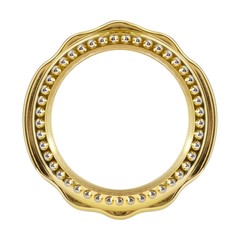 Metal golden round frame for paintings, mirrors or photos