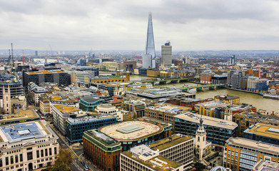 Panoramic view of London, UK.
