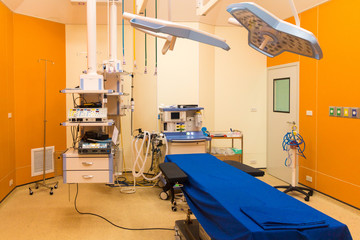 operating room prepared to surgery of the surgeon.
