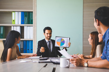 Business meeting of business people.