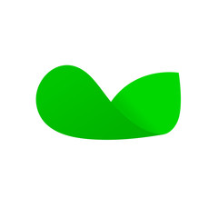 The logo is a Leaf. Twisted sheet logo, eco