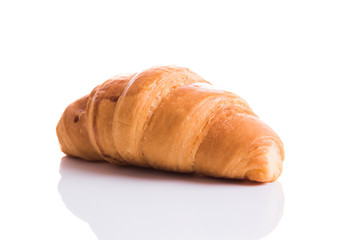 Croissant on white background
