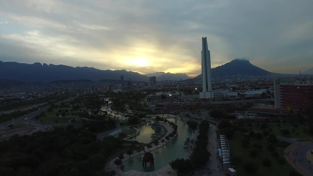 Monterrey Skyline Aerial Drone Footage