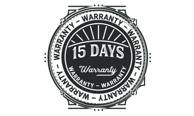 Fototapeta premium 15 days warranty icon stamp