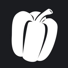 Vector illustration icon of a pepper