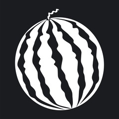 Vector illustration icon of a watermelon	