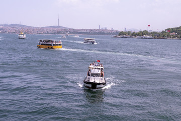 Istanbul, Turkey, June 13, 2018. Bosphorus. View of Asia and Europe