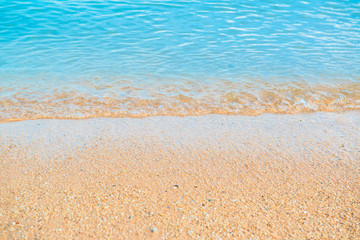 Blue waves on the beach