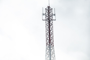 post antenna  white sky background