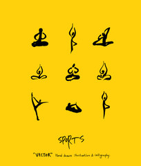 스포츠 포스터 / 손으로 그린 스포츠 그림