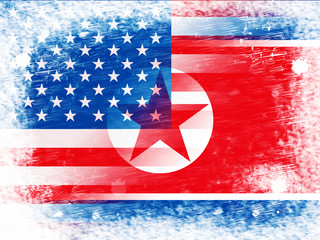 North Korea And United States Security 3d Illustration