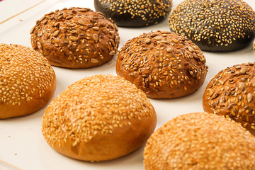 bread bakery white background with cereals