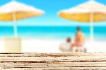 table background and beach landscape 