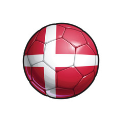 Fototapeta premium Danish Flag Football - Soccer Ball