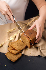 bread cereals bakery hands, the woman - 209360836
