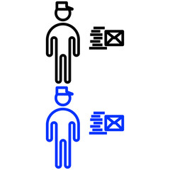 Postman outline icon