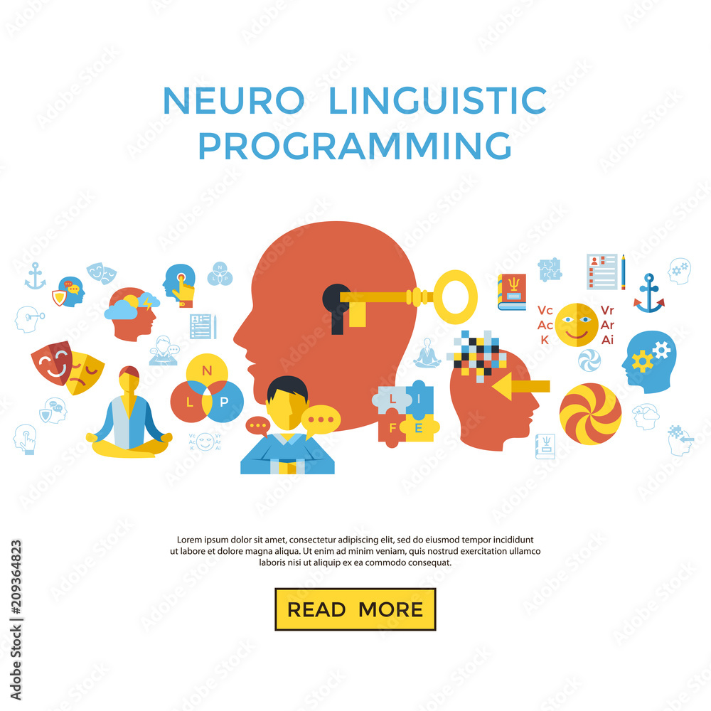 Wall mural digital vector neuro linguistic programming