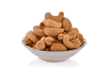 Cashew nut isolated on white background