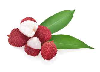 Lychee isolated on white background