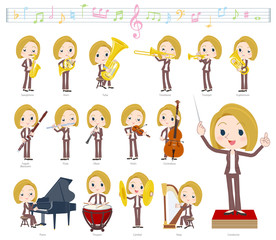 Naklejka premium blond hair business women_classic music