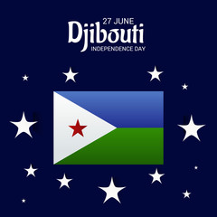 Obraz na płótnie Canvas Djibouti independence day.