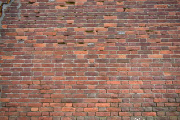 Background of a brick wall texture, 50 years old
