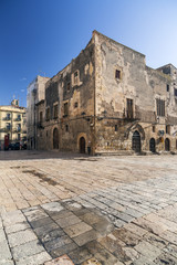 Fototapeta premium Old gothic building, rectory, rectoria, close to cathedral,Tarragona,Catalonia.Spain.