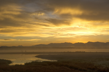 Lake Yellowstone sunrise;  Yellowstone NP;  Wyoming