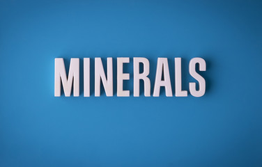 Minerals sign lettering