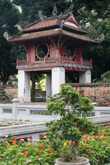 Pavilion inside the temple of literature in Hanoi, Vietnam