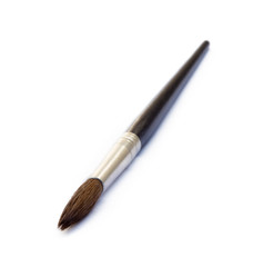 Set of paint brushes isolated on white background