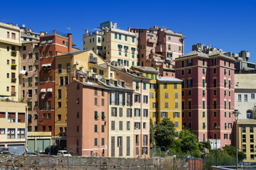 Genova, Palazzi Colorati, Liguria, Italia, Europa, Italy