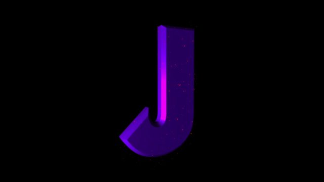 Rotating Roman Letter &ldquo;J&rdquo;. Animated icon with alpha channel