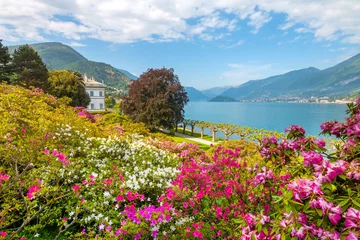 Foto op Canvas Villa Melzi and its gardens near Bellagio at the famous Italian lake Como in May © johnkruger1