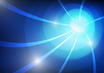 Vector : Abstract circle on blue background