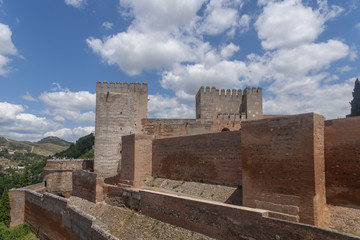 antigua Alcazaba nazarí de la alhambra de Granada, Andalucía
