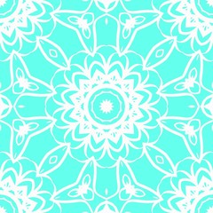 creative geometric ornament on color background. Seamless vector illustration. For interior design, wallpaper