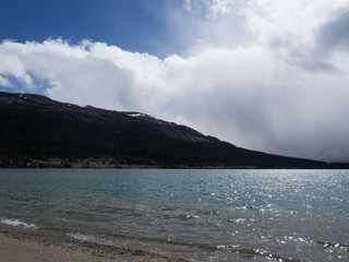 Beautiful Bow Lake of the Canadian Rockies