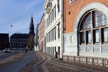 Holmens Kanal, Copenhagen, looking west towards Christiansborg Palace.