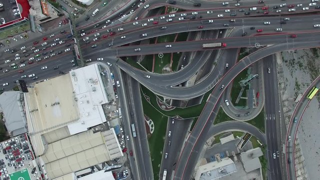 Traffic Aerial Drone Footage