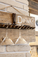 Two martini glass with the inscription 