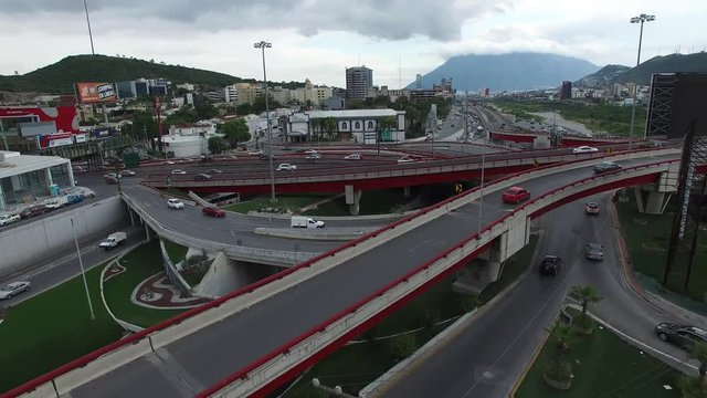 Traffic Aerial Drone Footage