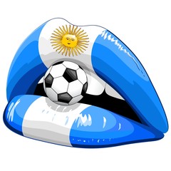 Argentina Flag Lipstick Soccer Supporters