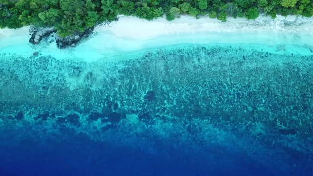 Aerial View of Pristine Indonesian Reef